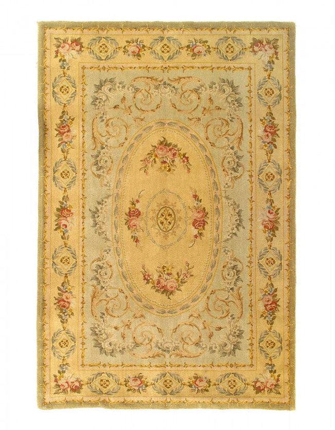 Canvello Fine Hand Knotted Savonnerie Rug - 5'11'' X 8'11'' - Canvello