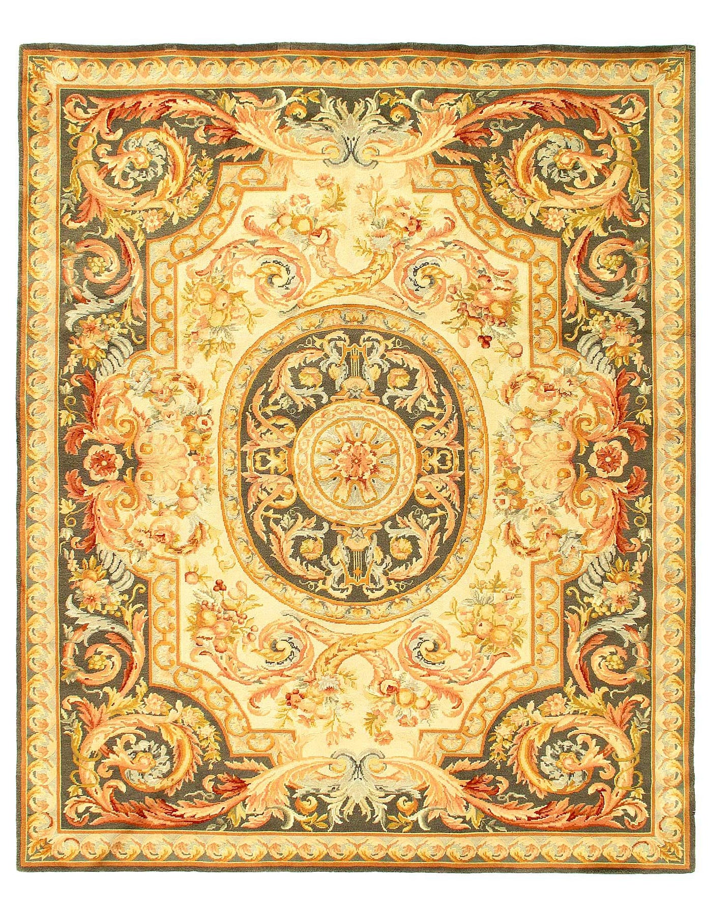 Canvello Fine Hand Knotted Savonnerie Rug - 8'1'' X 10'1''