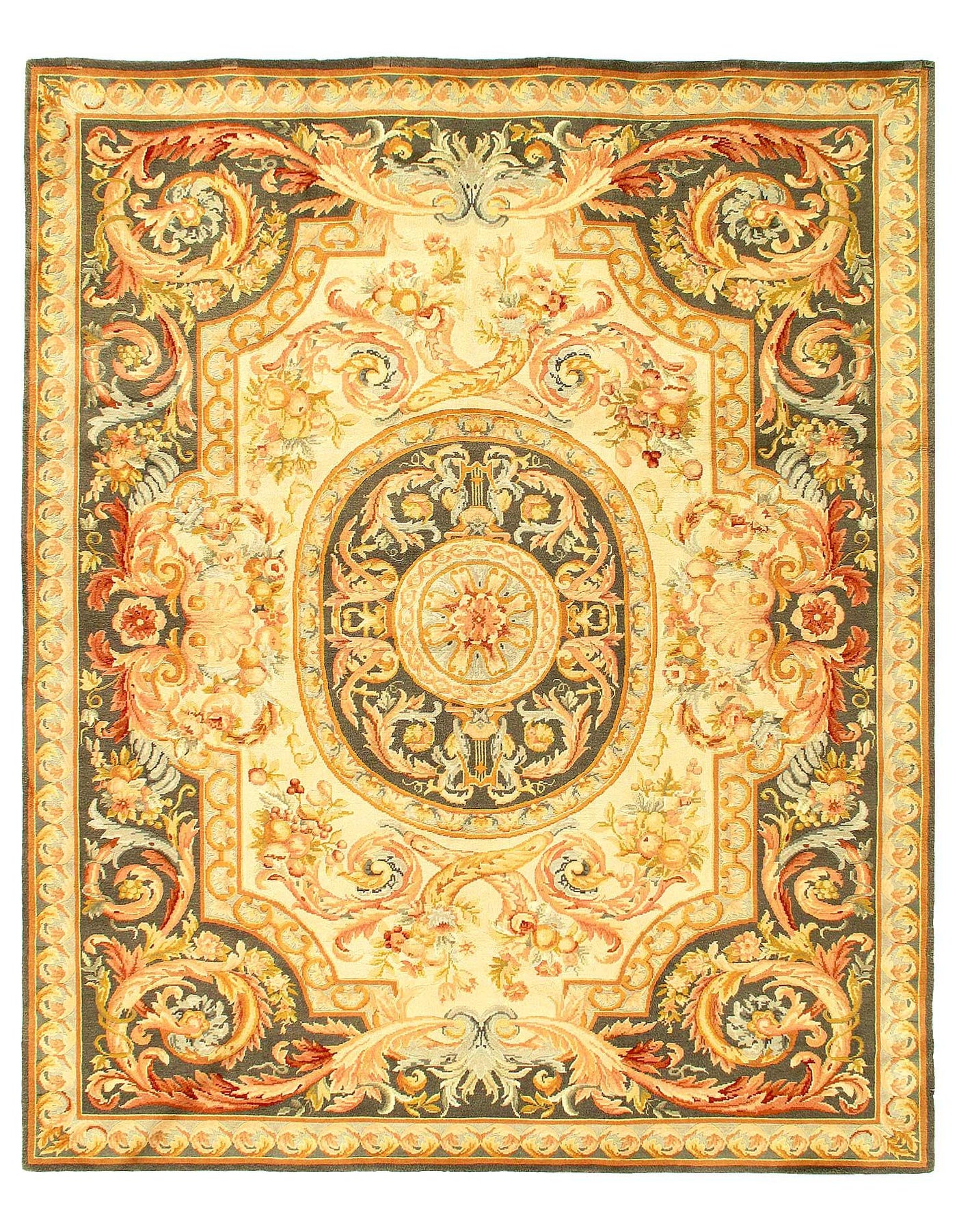 Canvello Fine Hand Knotted Savonnerie Rug - 8'1'' X 10'1'' - Canvello