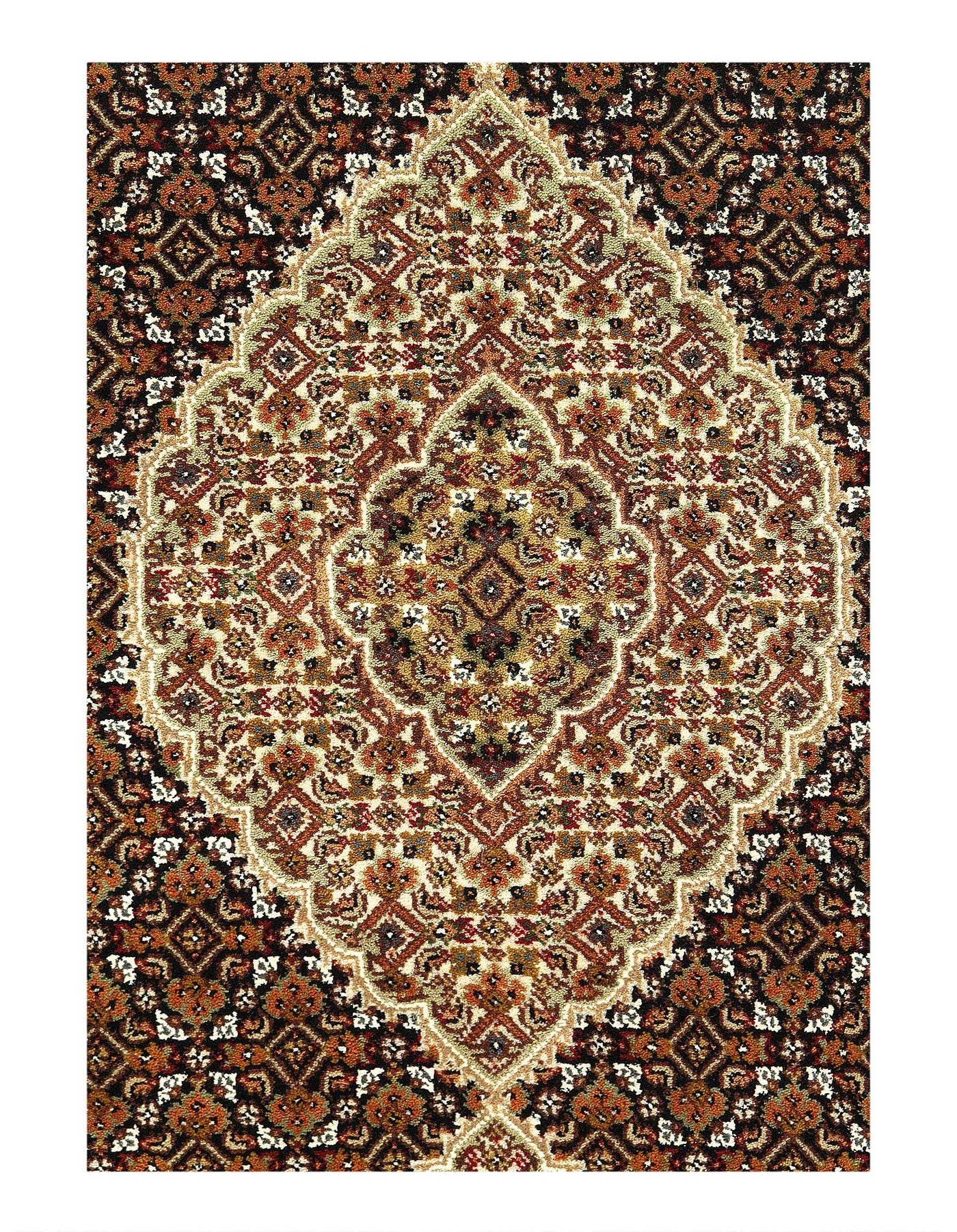 Canvello Fine Hand Knotted Silk & wool Tabriz - 4'9'' X 6'11'' - Canvello