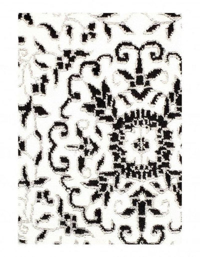 Canvello Fine Hand Knotted Silk & wool Modern Rug 3'1'' X 4'11'' - Canvello