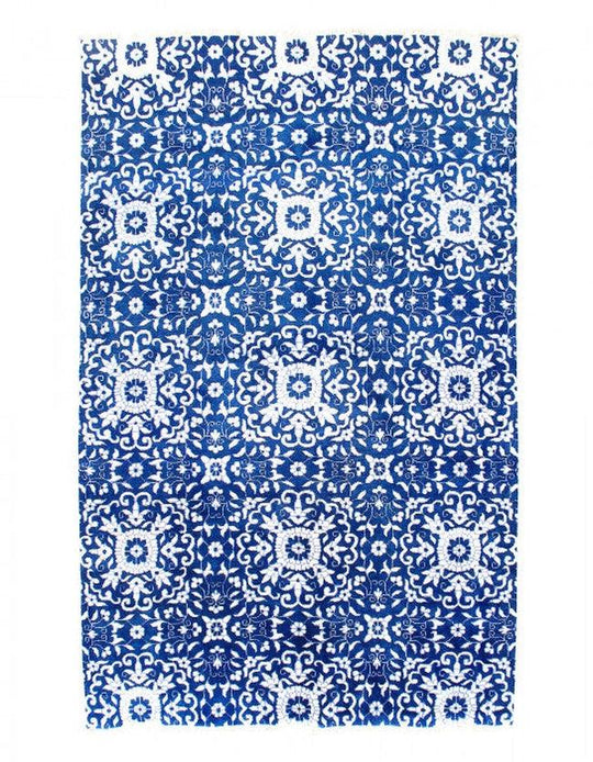 Alfombra de lana kazaka caucásica antigua del siglo XVIII para sala de estar - 3'7'' X 7'5''