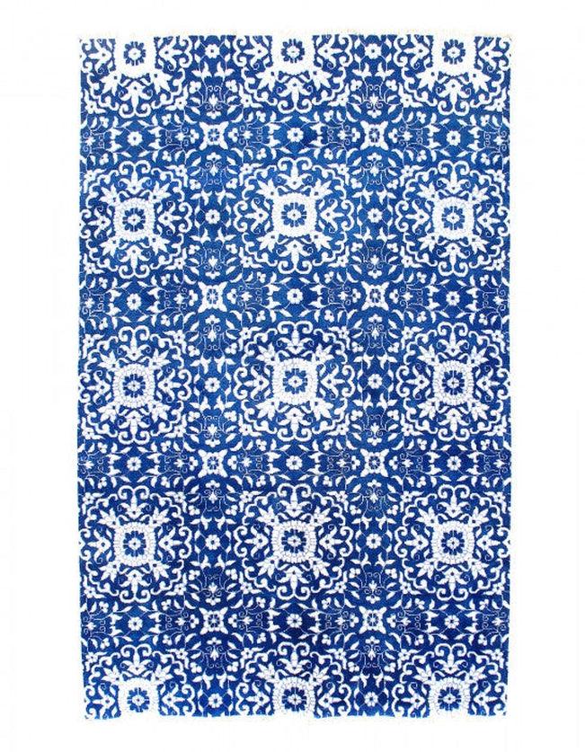 Canvello Fine Hand Knotted silk & wool Modern rug - 5'11'' X 9'2'' - Canvello