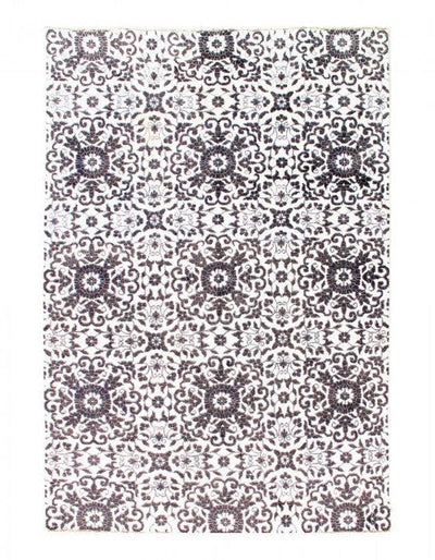 Canvello Fine Hand Knotted Silk & Wool Modern Rug - 6' X 9' - Canvello