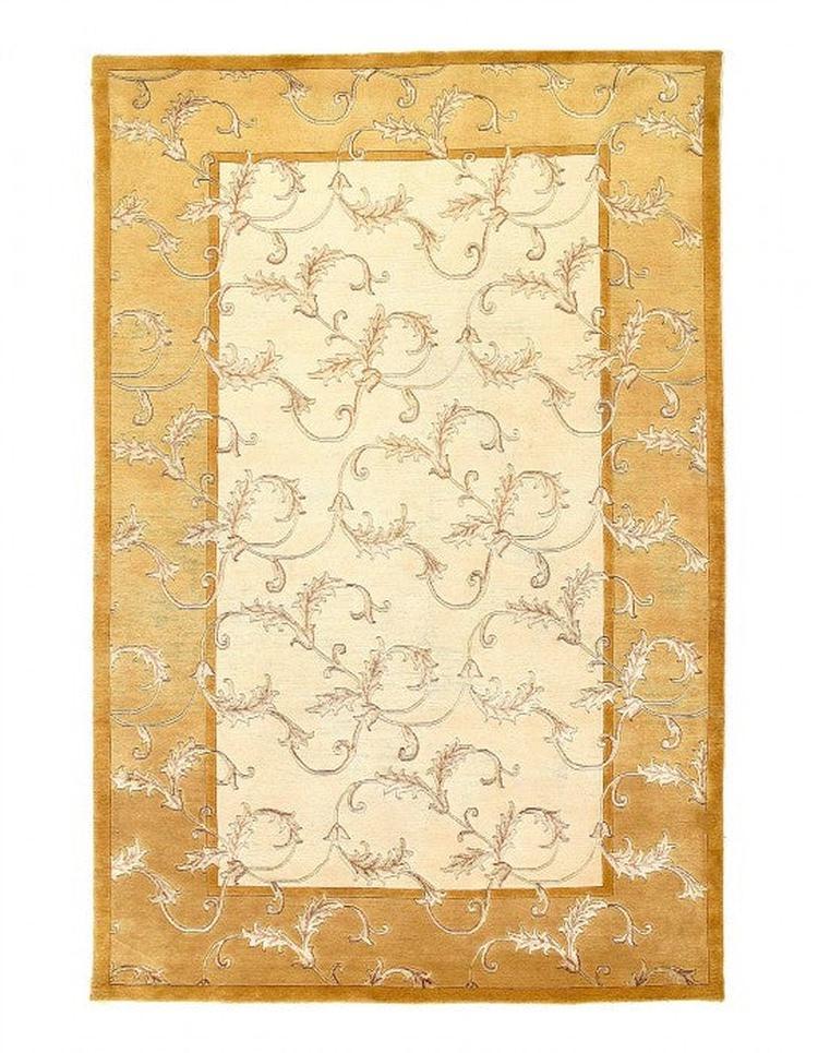 Canvello Fine Hand Knotted silk & wool Modern rug 6'3'' X 9'5'' - Canvello