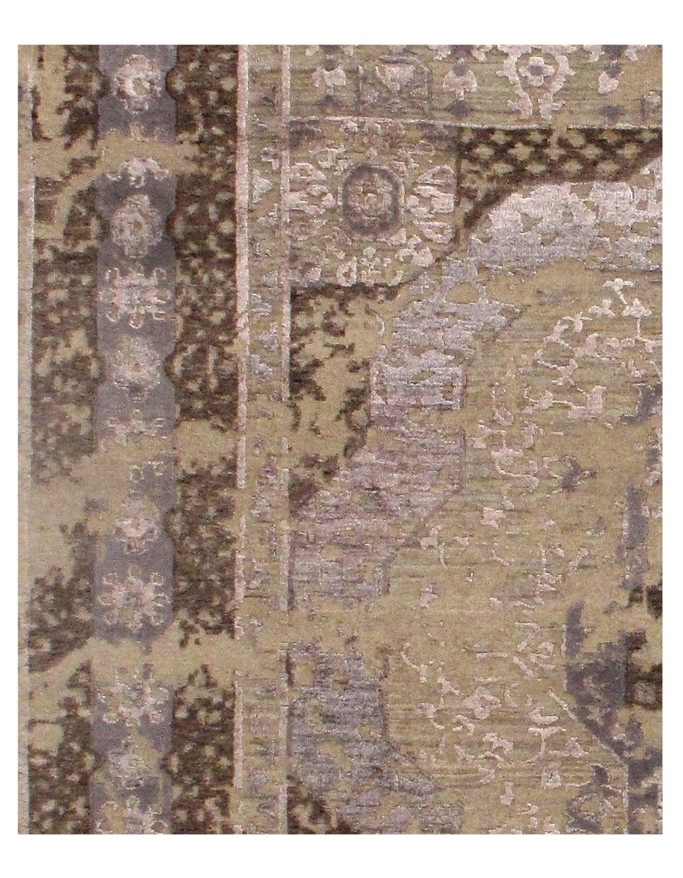 Canvello Fine hand Knotted silk & wool Modern Rug - 8'x10' - Canvello