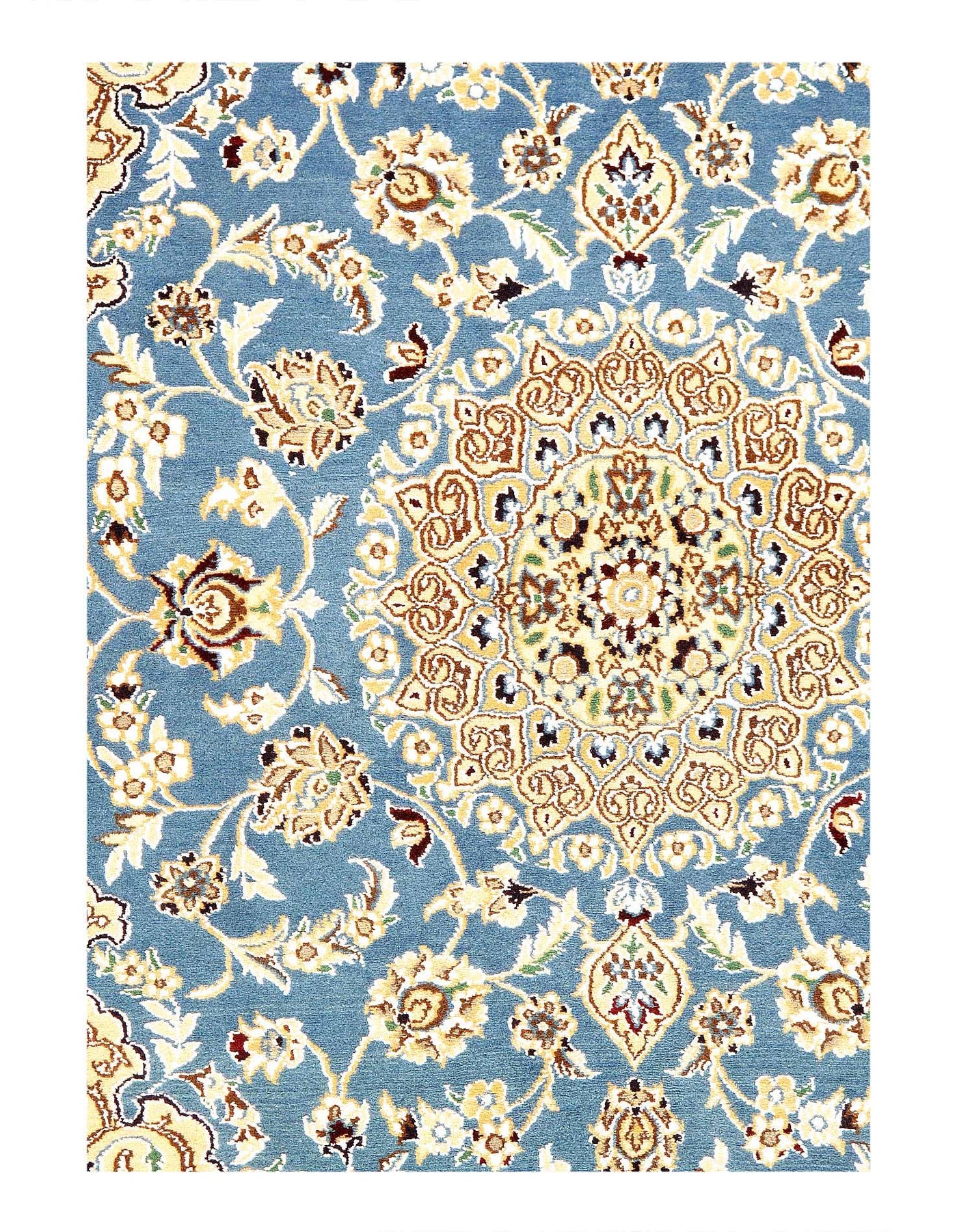 Canvello Fine Hand Knotted silk & wool Nain Rug - 2'11'' x 4'5'' - Canvello