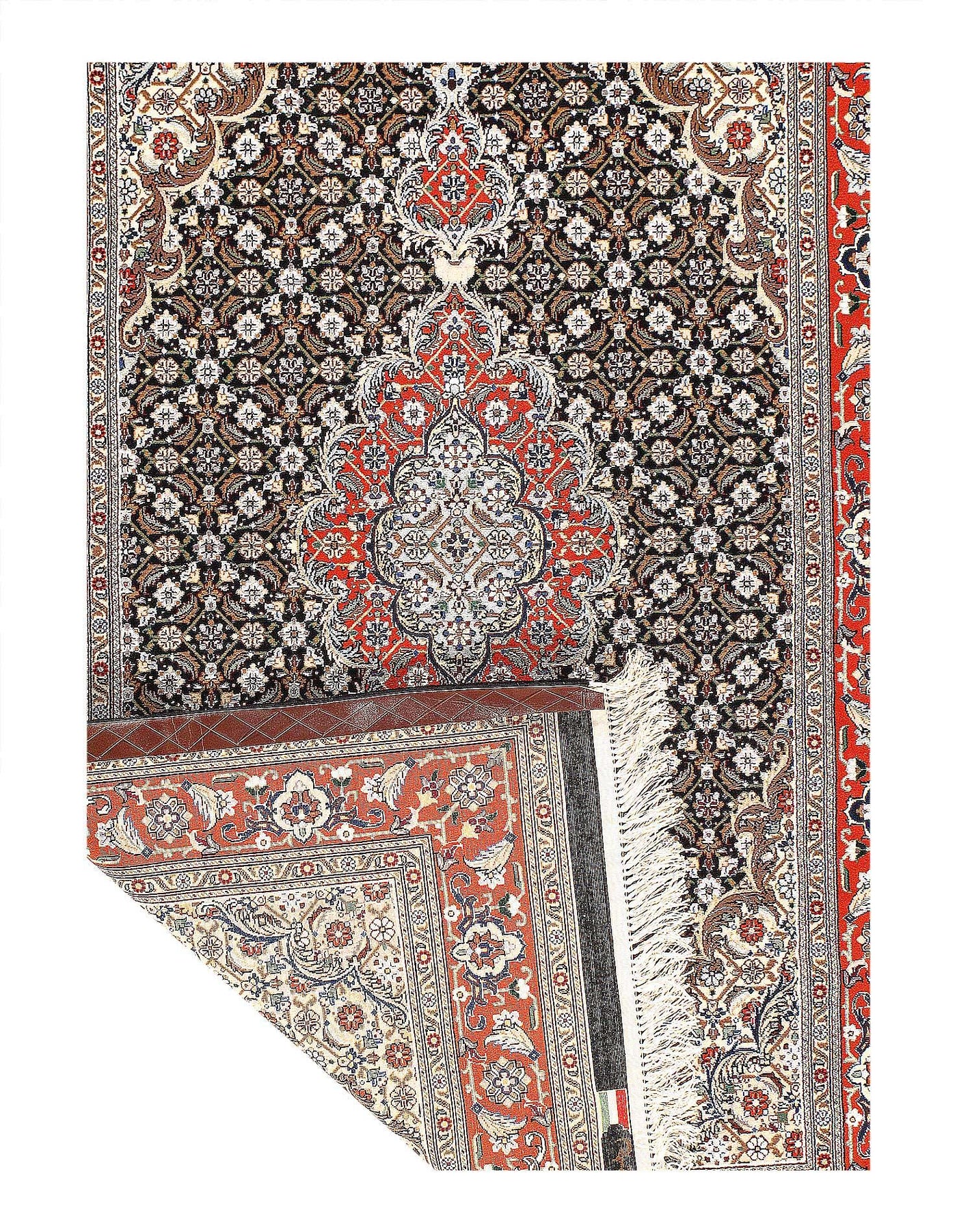 Canvello Fine Hand Knotted Silk & wool Silkroad Isfahan Rug - 3'4'' X 5'4'' - Canvello