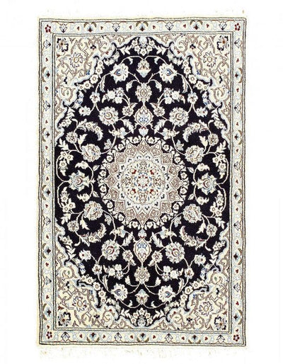 Canvello Fine Hand Knotted Silk & wool Silkroad Nain Rug - 2'11'' X 4'8'' - Canvello