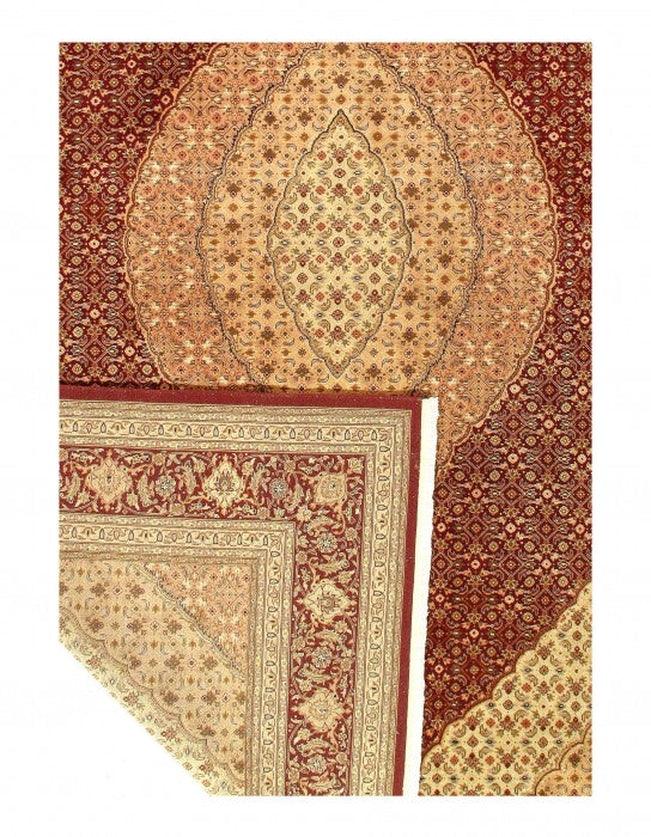 Canvello Fine Hand Knotted silk & wool Silkroad Tabriz design 10' X 14' - Canvello