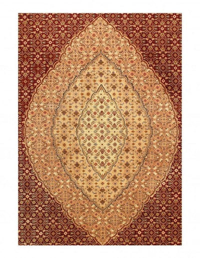 Canvello Fine Hand Knotted silk & wool Silkroad Tabriz design 10' X 14' - Canvello