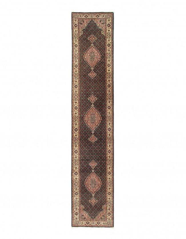 Canvello Fine Hand Knotted silk & wool Tabriz runner 2'6'' X 14' - Canvello