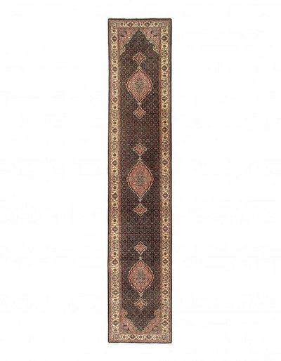 Canvello Fine Hand Knotted silk & wool Tabriz runner 2'6'' X 14' - Canvello