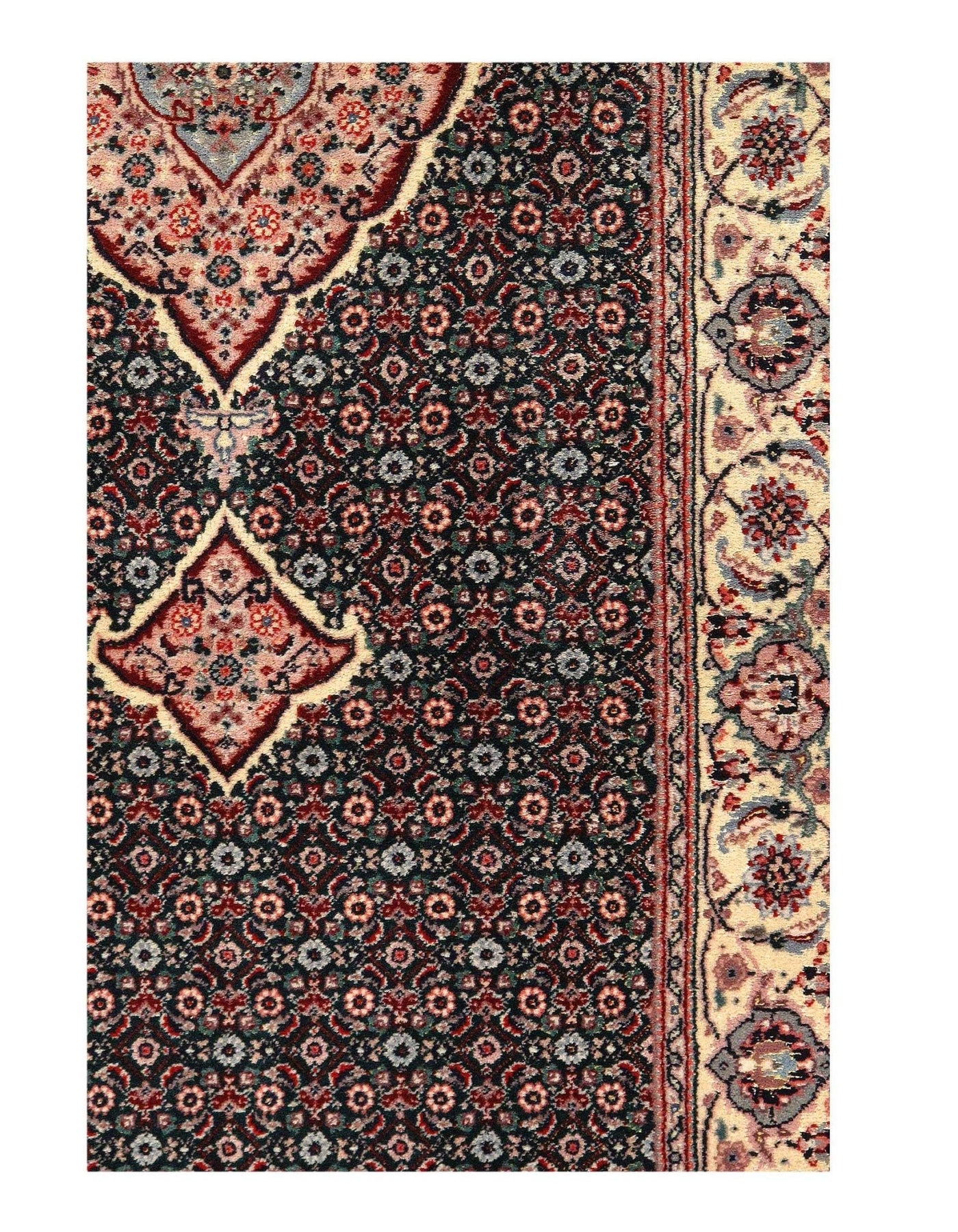 Canvello Fine Hand Knotted silk & wool Tabriz runner 2'6'' X 14' - Canvello