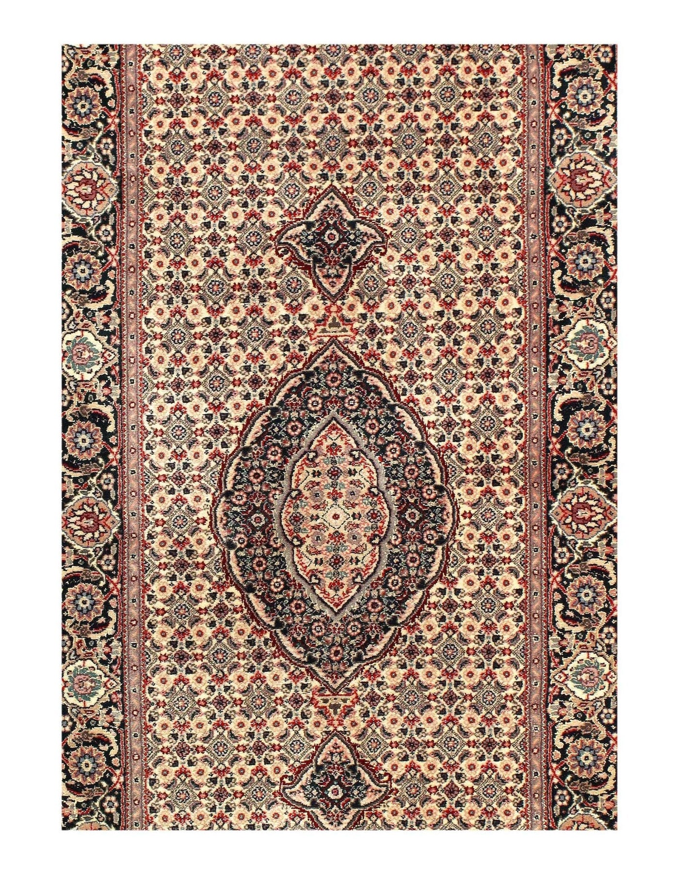 Canvello Fine Hand Knotted silk & wool Tabriz runner 2'7'' X 12'7'' - Canvello