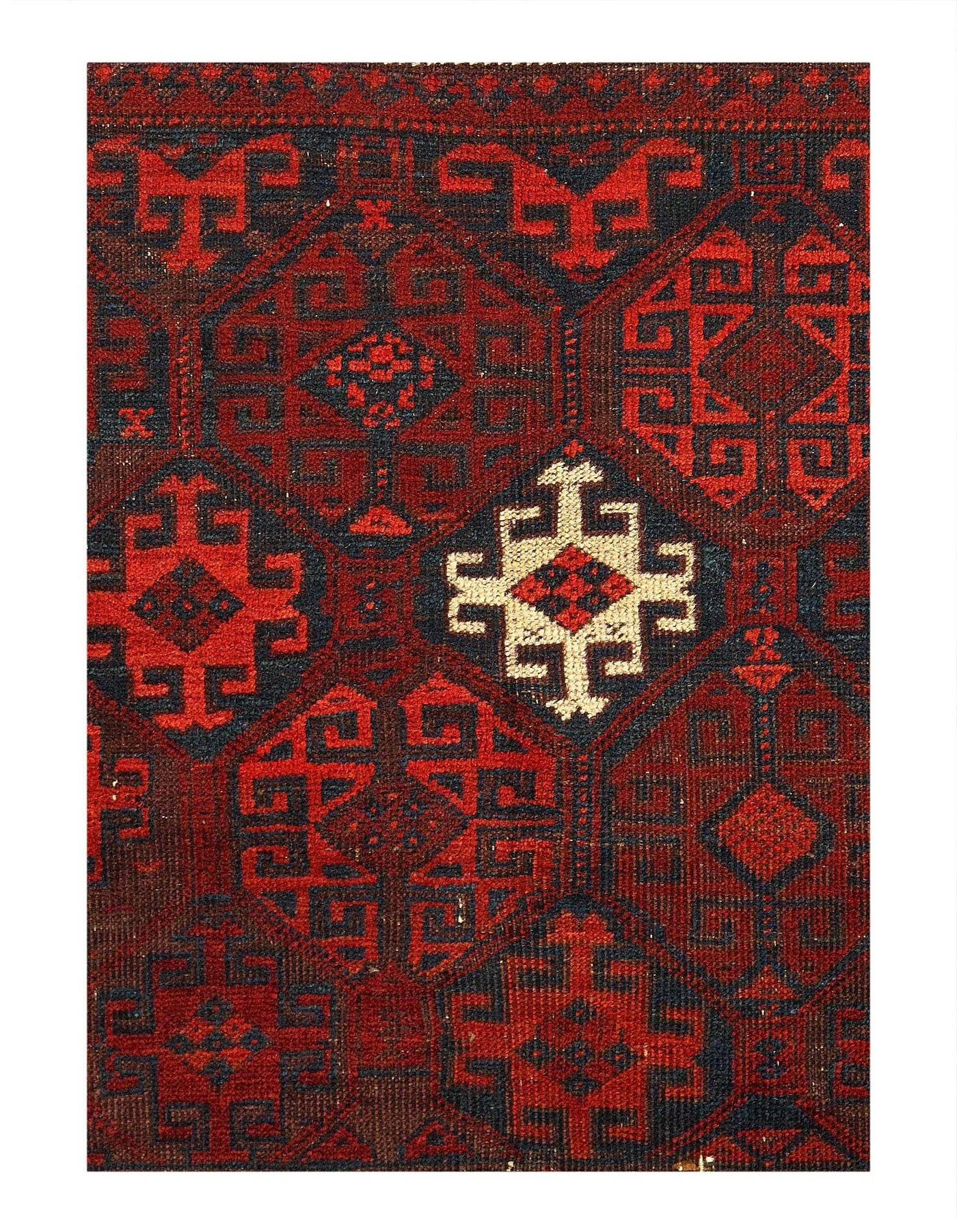 Canvello Fine Hand Knotted Persian Antique Baluch rug - 1'8'' X 1'8''