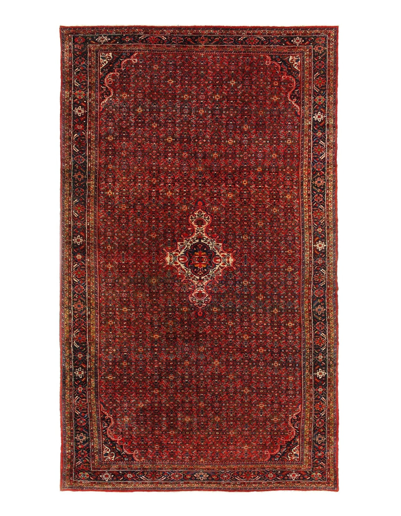 Canvello Fine Hand Knotted Silkroad Antique Hossin Abad Rug - 12'5'' X 21'3'' - Canvello