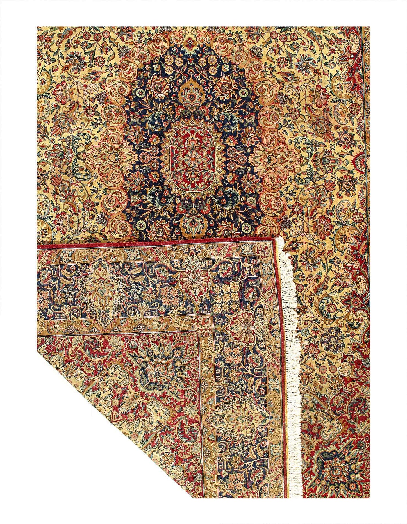 Canvello Fine Hand Knotted Silkroad Antique Kerman - 9'7'' X 16'1'' - Canvello