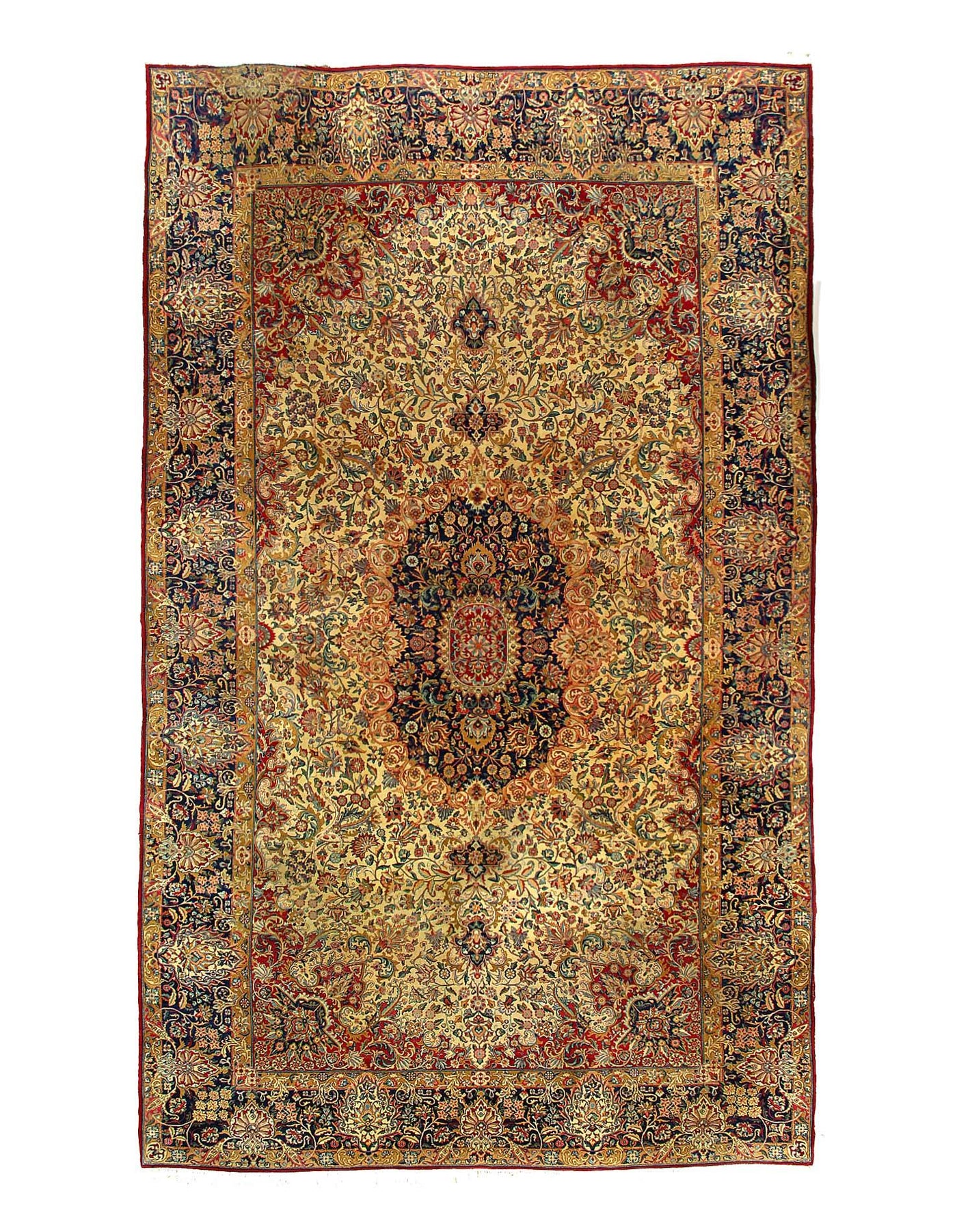 Canvello Fine Hand Knotted Silkroad Antique Kerman - 9'7'' X 16'1'' - Canvello