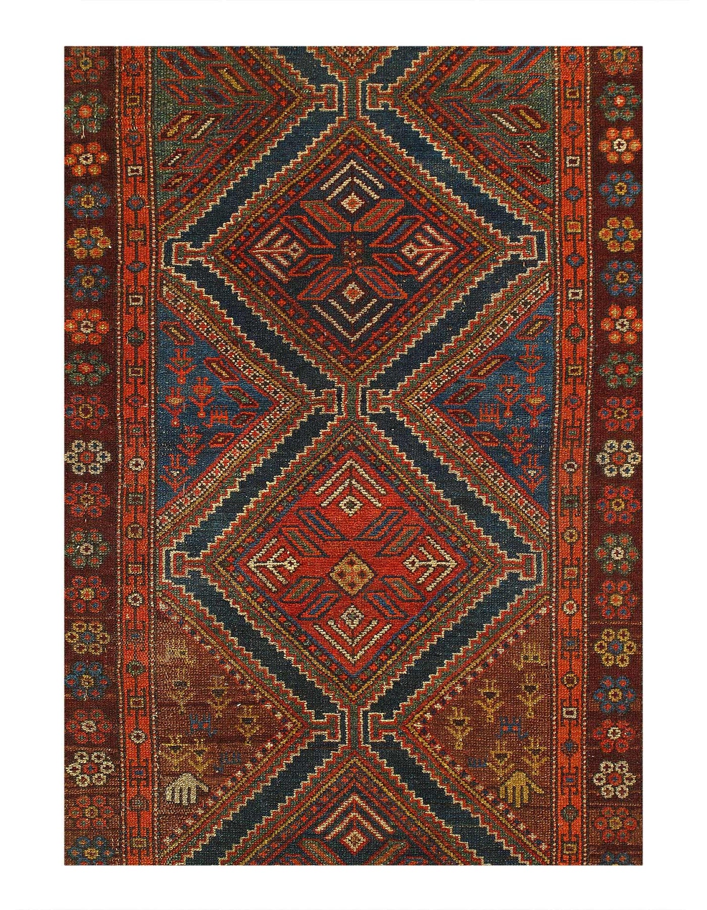 Canvello Fine Hand knotted Silkroad Antique Malayer - 3'5'' X 8'2'' - Canvello