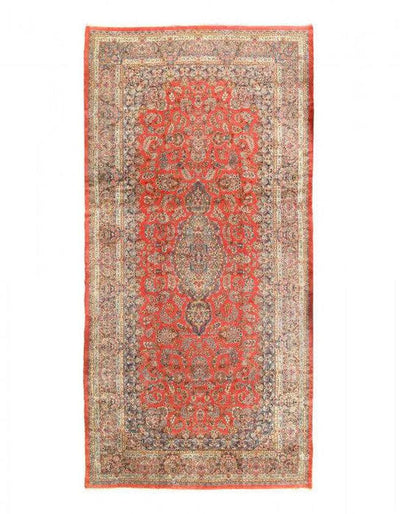 Canvello Fine Hand Knotted Silkroad Antique Sarouk rug - 10'1'' X 20'11'' - Canvello