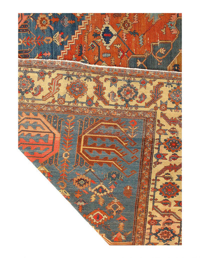 Canvello Fine Hand Knotted Silkroad Antique serapi Rug - 11'5'' X 14'9'' - Canvello