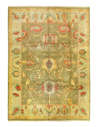 Canvello Fine Hand Knotted Silkroad Design Sultanabad Rug - 10' X 14' - Canvello