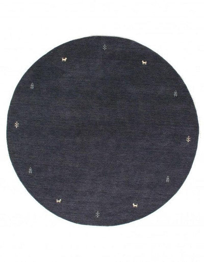Fine Hand Knotted Persian Gabbeh Design Round Rug 7' X 7'