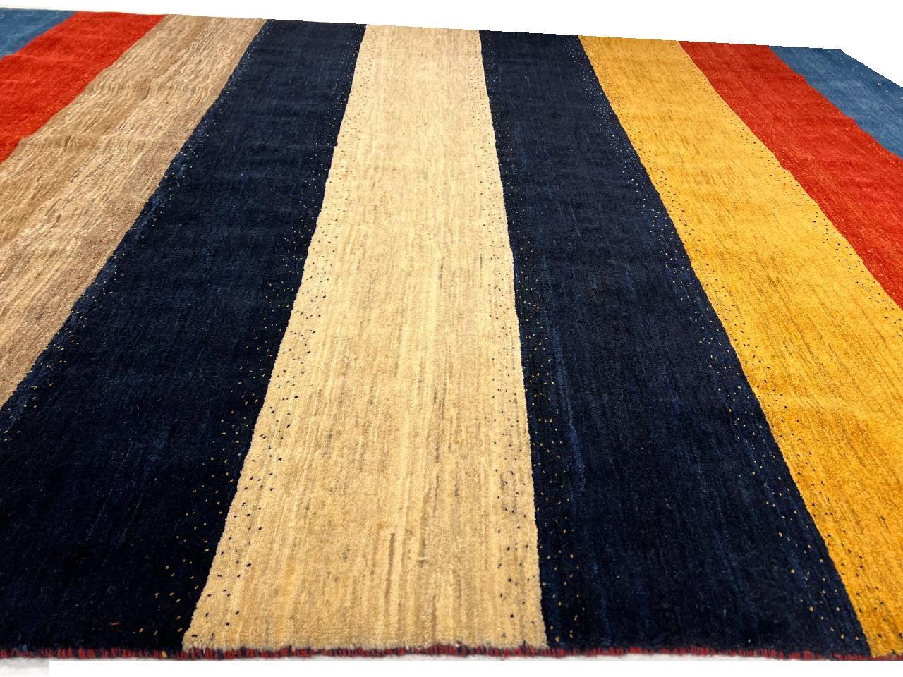 Canvello Fine Hand Knotted Silkroad Gabbeh Rug - 7' X 9'4'' - Canvello