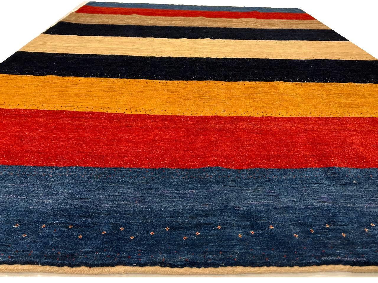 Canvello Fine Hand Knotted Silkroad Gabbeh Rug - 7' X 9'4'' - Canvello