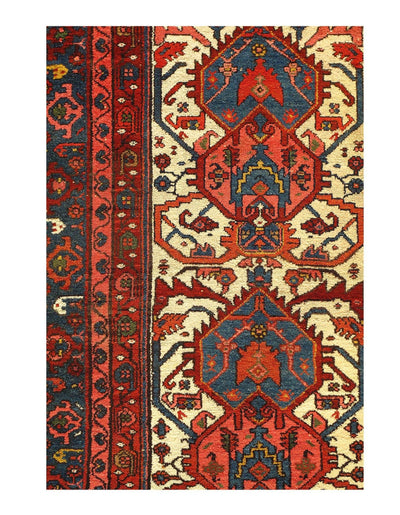 Canvello Fine hand Knotted Silkroad Hamadan Rug - 3'6'' X 6'2'' - Canvello