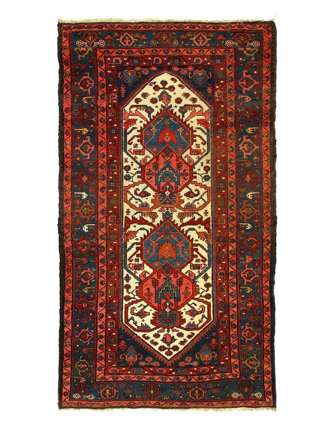 Canvello Fine hand Knotted Silkroad Hamadan Rug - 3'6'' X 6'2'' - Canvello