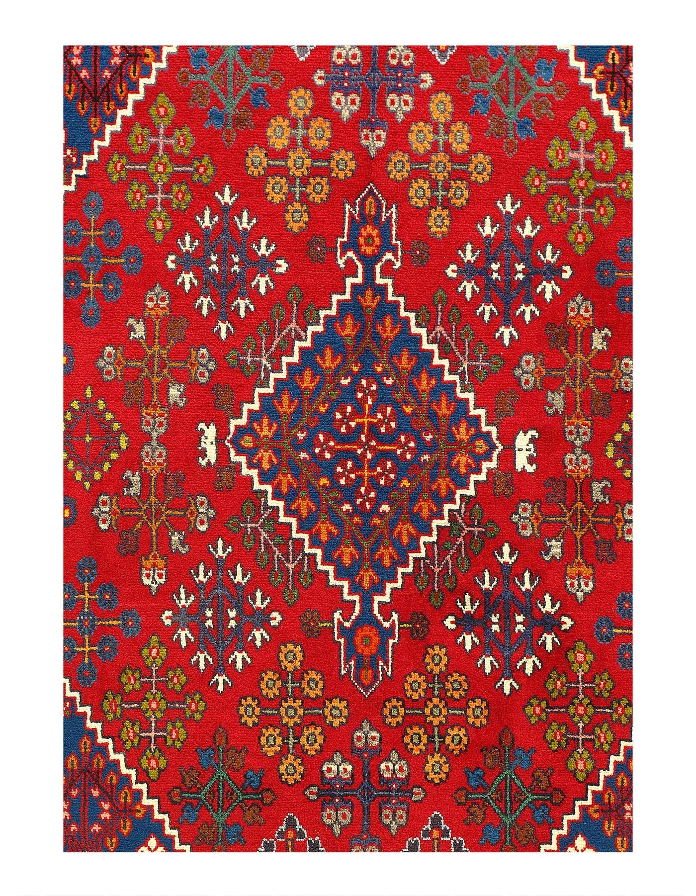 Canvello Fine Hand Knotted Persian Joshegan Rug - 3'7'' X 5'4''