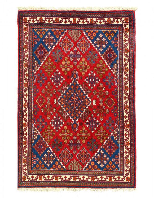 Canvello Fine Hand Knotted Silkroad Joshegan Rug - 3'7'' X 5'4'' - Canvello