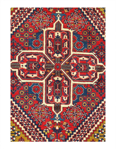 Canvello Fine Hand Knotted Persian Joshegan Rug - 7'6'' X 11'2''