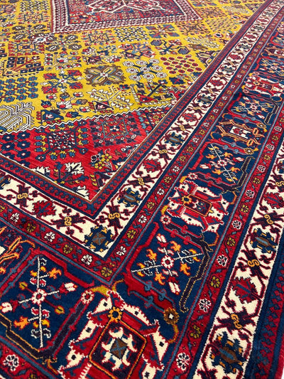 Canvello Fine Hand Knotted Persian Joshegan Rug - 7'6'' X 11'2''