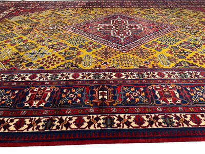 Canvello Fine Hand Knotted Persian Joshegan Rug - 7'6'' X 11'2''