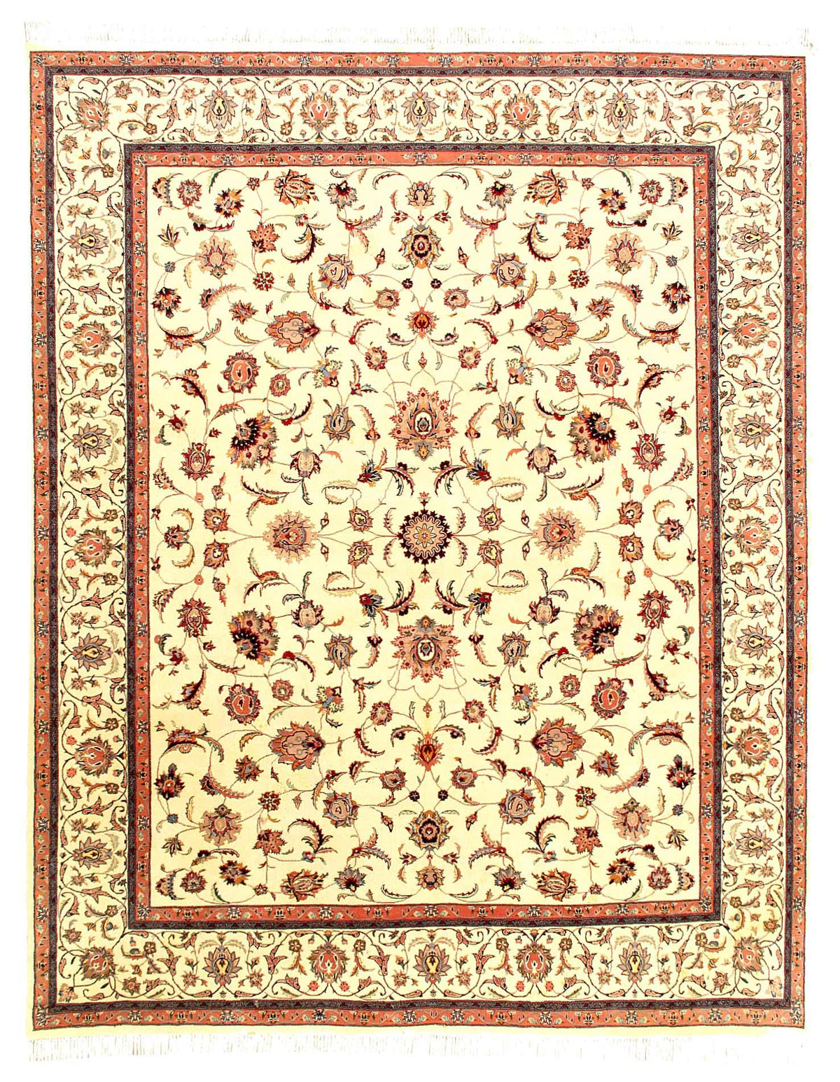 Canvello Fine Hand Knotted Silkroad Kashan Design Rug - 8' 2'' X 10'3''