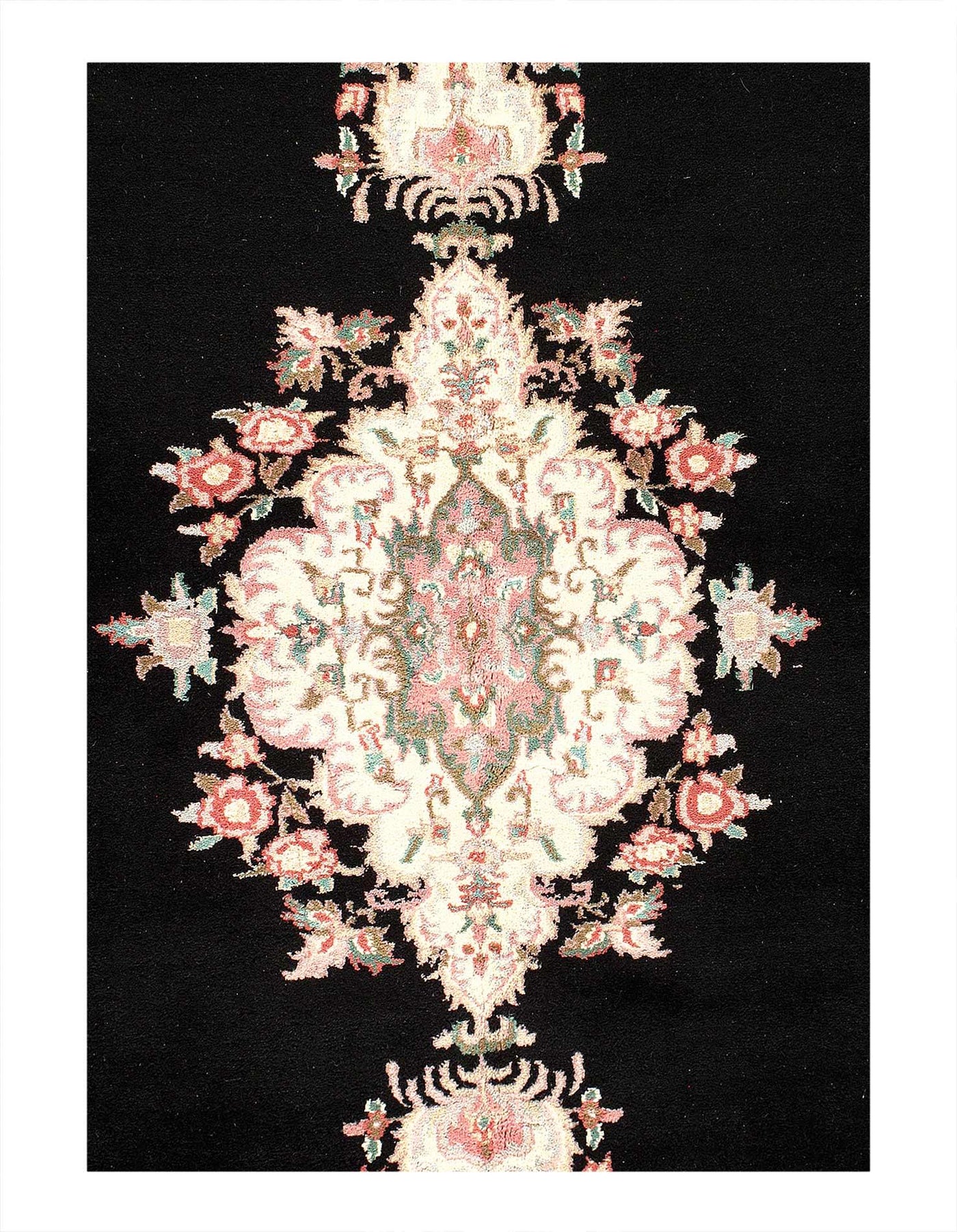 Canvello Fine Hand knotted Silkroad Kerman Design Rug - 7'7'' X 9'8'' - Canvello