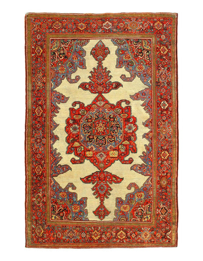 Canvello Fine Hand Knotted Silkroad Malayer Rug - 4'2'' X 6'6'' - Canvello