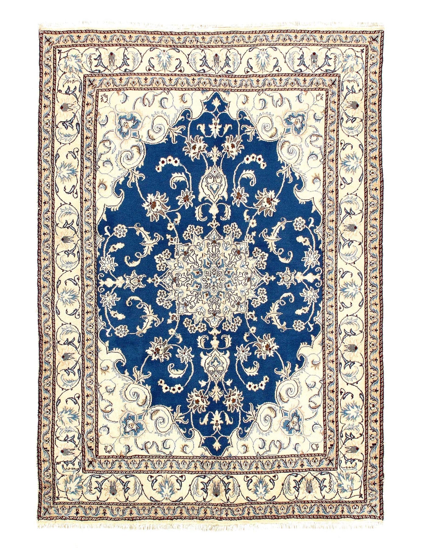 Fine Hand Knotted Persian Nain 5'3'' X 7'9''