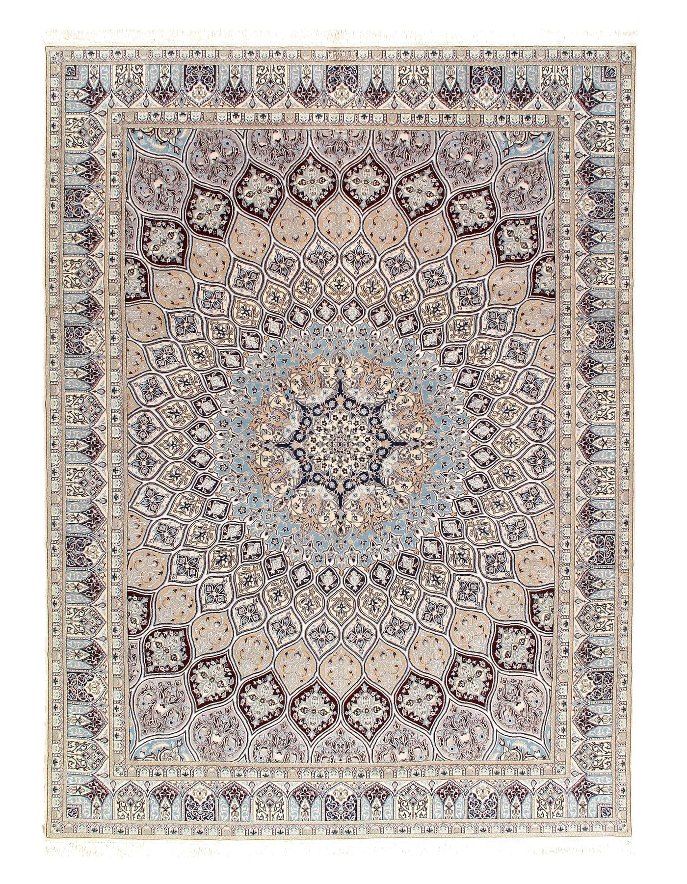 Fine Hand Knotted Persian Nain 8'4'' X 11'6''