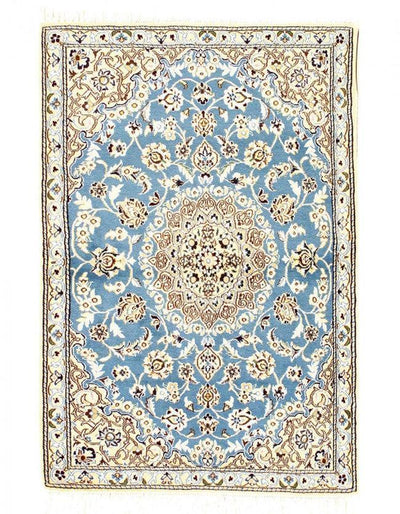 Canvello Fine Hand Knotted Persian Nain Rug - 2'11'' X 4'5''