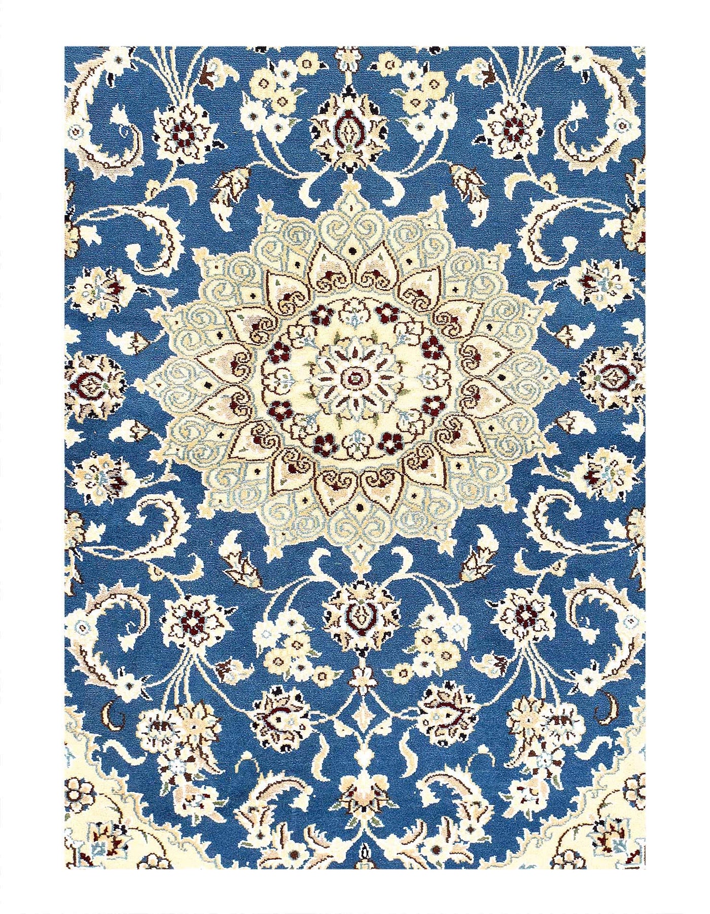 Canvello Fine Hand Knotted Persian Nain Rug - 2'11'' X 4'6''