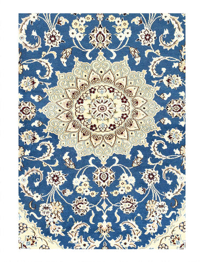 Canvello Fine Hand Knotted Persian Nain Rug - 2'11'' X 4'6''