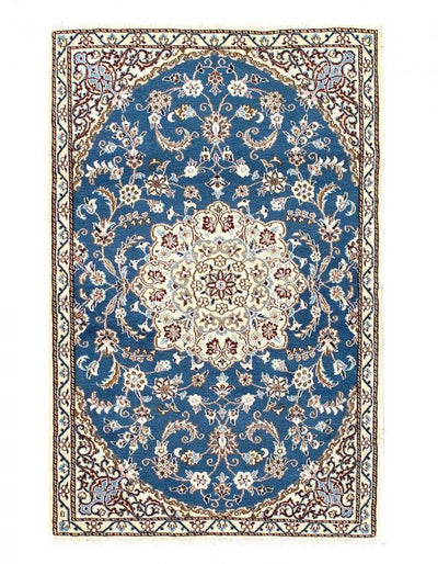 Canvello Fine Hand Knotted Persian Nain Rug - 2'11'' X 4'7''