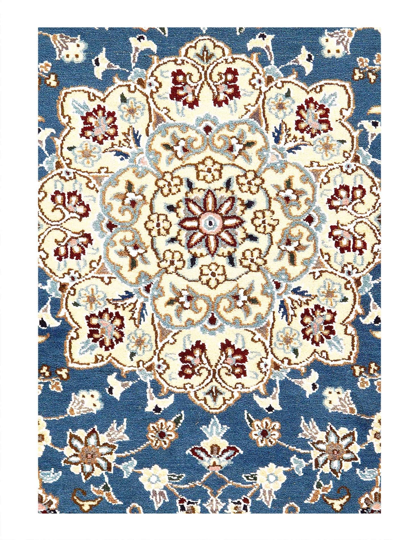 Canvello Fine Hand Knotted Persian Nain Rug - 2'11'' X 4'7''