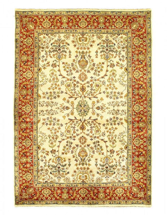 Canvello Fine Hand Knotted Silkroad Sarouk Design - 4'X 5'9'' - Canvello