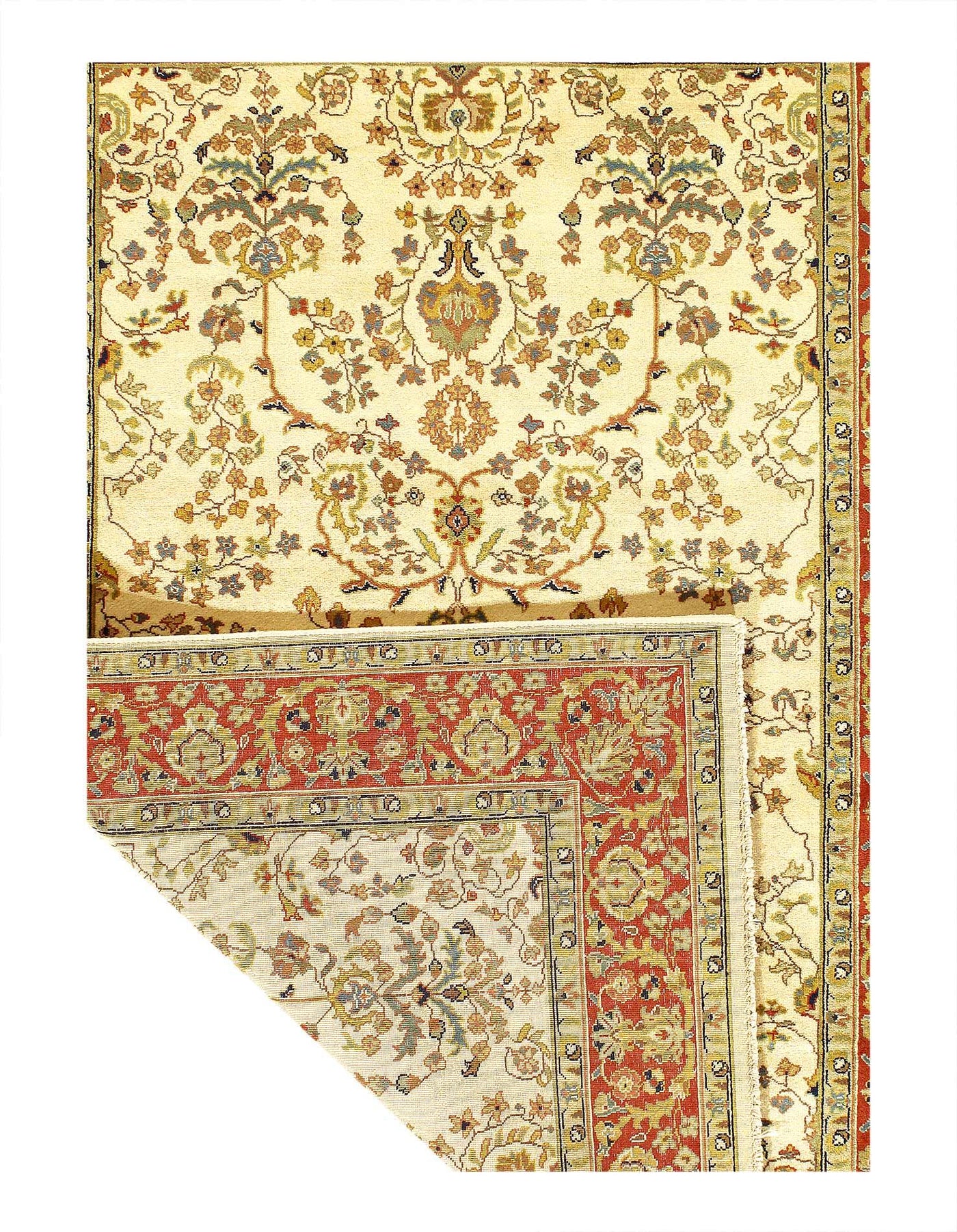 Canvello Fine Hand Knotted Silkroad Sarouk Design - 4'X 5'9'' - Canvello