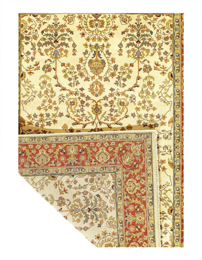 Canvello Fine Hand Knotted Silkroad Sarouk Design - 4'X 5'9'' - Canvello